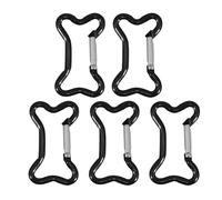 ZWWAAZHF 5 mosquetones de aleación de aluminio con forma de hueso | Mosquetón de aleación de aluminio, conectores de gancho de clip para bolsa, accesorios de bolso de mano