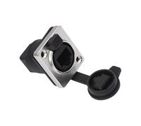 ZWWAAZHF Acoplador de montaje en panel RJ45 tipo D de metal ABS, bloqueo de 180/90 grados para exteriores Cat6/Cat5e módulo de red de montaje en panel