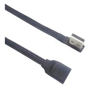 ZWWAAZHF Cable USB 2.0 hembra a macho derecho, lado USB hasta 60 cm | Cable de extensión en ángulo que ahorra espacio para portátiles y más con transferencia de datos rápida