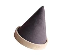 ZWWAAZHF Soporte para pulseras de madera natural con revestimiento de terciopelo cónico para almacenamiento al por menor, muestra de forma segura relojes y pulseras antideslizante