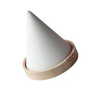 ZWWAAZHF Soporte para pulseras de madera natural con revestimiento de terciopelo cónico para almacenamiento al por menor, muestra de forma segura relojes y pulseras antideslizante