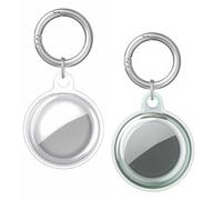 ZWWOGE 2 fundas compatibles con Motorola Moto tag y Apple AirTag, carcasa, peso ligero, resistente a los golpes, portátil