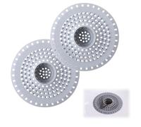 ZWWOGE 2 PCS Filtro Ducha Pelo Silicona Atrapa Pelos Ducha, Coladores de Drenaje Tapón de Filtro Plegable, Atrapa Pelos Ducha Filtro Desague Ducha Duradero Filtro de Cabello para Baño, Bañera, Cocina