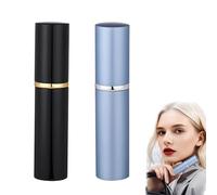 ZWWOGE 2 Piezas Porta Perfume de Viaje, Mini Atomizador de Perfume Recargable, Atomizador de Perfume Portátil Anti-Fugas con Tapa Protectora para Viajes, Mujeres y Hombres