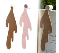 ZWWOGE 2 Uds Marcapáginas de café derramado, marcador único gracioso, marcador de cuero creativo personalizado para los amantes de los libros,Regalos para Lectores y Profesores y alumnos primaria