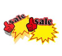 ZWWOGE 200 Pcs Etiquetas de precio Etiquetas de Venta Etiquetas de Precio Fluorescentes Etiquetas de Exhibición Paraetiquetadora de precios Su Uso en Supermercados Tiendas Tiendas Minoristas Garajes