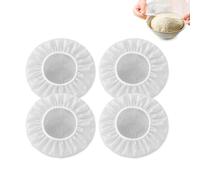 ZWWOGE 4 Piezas Tapas para Tazones de pan, Amarillo/Gris Fundas Premium para Cestas de Fermentación, Cubiertas de Masa, Extra Fuertes y Resistentes, Banetones Para Pan