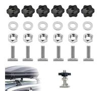 ZWWOGE 6 Piezas Tornillos en T M8 Acero Inoxidable, con Tuercas y Arandelas, para Barras de Techo, Portaequipajes, Portabicicletas