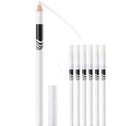 ZWWOGE 6PCS White Eyeliner Pencil Soft Highlighter Eye Liner Pencil, Lying Eye Brightener Stick, Eyeshadow Pencil Impermeable Hipoalergénico, White Eye Liners Lápices de maquillaje