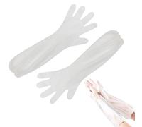 ZWWOGE Guantes Veterinarios,20Uds Extremadamente Elásticos Guantes de Plástico Suave, Examen Veterinario Guante De Fertilización Artificial, Guantes Desechables, Limpieza Hogar, Protección De Brazo