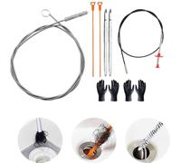 ZWWOGE Juego De 7 Piezas De Espirales para Limpieza De Desagües Desatascador Tuberias y Ducha Alambre Cable Pistola y Muelledesatascador Tuberias Herramienta para Limpiar Tuberías De Alcantarillado