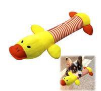 ZWWOGE Juguete perro Duradero, Pato de peluche a rayas para razas pequeñas y grandes, Antiestrés perros, Antiestrés para perros