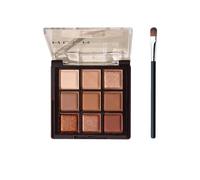 ZWWOGE Paleta de Sombras de Ojos Nude, Paleta de Sombras de Ojos, Incluye Pincel para Sombras de Ojos Negro, Sombras de Ojos Cremosas Altamente Pigmentadas, Larga Duración, Naturales