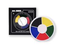 ZWWOGE Pintura Cara Paleta, WM2026, 6 Colores Negro, Rojo, Azul, Blanco, Amarillo, Verde, Para Alemania, Francia, España, Italia, Países Bajos