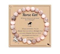 ZWWOGE Pulsera de Caballo para Mujer Niña Regalo de Motivación con Tarjeta "Keep Going" Amuleto Año del Caballo 2026 Joyería para Cumpleaños Vuelta al Cole faja hombre