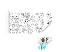 ZWWOGE Rollo de Papel para Pintar para Niños de 3 Metros con Superficie Papel Autoadhesivo - Versátil Rollo para Colorear y Dibujar para Ideal para Pinturas de a Partir de 2 Años
