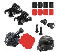 ZWWOGE Soporte Adhesivo de Casco para GoPro, Insta360 - Kit de Accesorios para Cámaras de Acción y Moto (12 en 1)