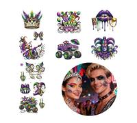 ZWWOGE Tatuajes Temporales Faciales Pegatinas 4 Hojas Surtidas, Tatuajes Falsos Impermeables para Cara y Cuerpo, Accesorios de Maquillaje Decoración Carnaval Halloween Fiesta de Verano