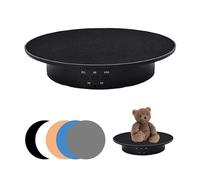 ZWXBDPDM Expositor giratorio de 90/180 grados con 5 paneles de fondo de color, plato giratorio eléctrico de 20 cm for fotografía, joyas y relojes.