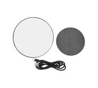 ZWXBDPDM Expositor giratorio motorizado eléctrico de 360 grados, plato giratorio de plástico y vidrio, cable USB, for exhibiciones de productos, joyas, relojes y pasteles.(Black)