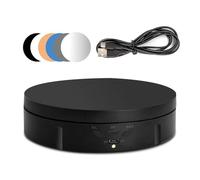 ZWXBDPDM Plato giratorio eléctrico for fotografía, soporte giratorio de 360 grados con capacidad de carga de 10 kg for exhibición de video en vivo, joyas y relojes.