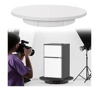 ZWXBDPDM Soporte giratorio for exhibición de fotografía, 42 cm, plato giratorio eléctrico de 360 grados con control remoto, plato giratorio motorizado for exhibición de productos.(White)