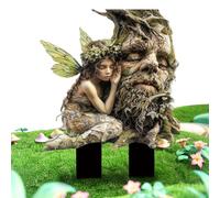 Zwxqe 2D Fairy Figurine, Acrylic Garden Stake, Weather Proof Garden Stake, Decorative Garden Stakes, Outdoor Fairy Decors, Garden Trunk Figurine, Lawn Fairy Decoration, Fairy Outdoor Stake for Garden