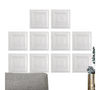 Zwxqe 3D Wall Panels Peel and Stick, 10-Pack Faux Brick Paneling, 13,7" x13,7" Removable Adhesive Waterproof 3D Walls Decor Kitchen Ceiling Bedroom Living Room Home Makeover