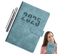 Zwxqe A5 Daily Journal Notebook 2025, Leather Cover System Agenda Notebook, Organizer Notebook For Writing, Writing Books Keeper Book, A5 Daily Journal Notebook 2025 For Organizing And Writing