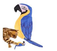 zwxqe Bird Cat Toy, Plush Parrot Cat Toys, Interactive Cat Chew Toy, Kitten Teething Toys, Thanksgiving Cat Toys, Soft Plush Bird Toy, Realistic Chirping Bird Toy, Chew Toys for Cats