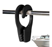 zwxqe Boat Hangers, Single-Handed Hook, Quick Connect Cleats, UV Resistant Rail Clips, Durable Marine Fastener, Ideal for Yacht, Dock, Buoy, Outdoors, Door, Sports, 32mm, Black, White