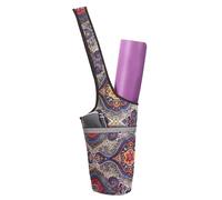 Zwxqe Bohemian Fashion Yoga Mat Bag, Long Tote Carrier for Yoga Mat Storage, Multi-Functional Sport Accessories Organizer, Fits Most Size Pads for Gym and Traveling