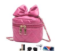 zwxqe Bolsos de cubo para mujer, bolso para mujer | 2023 Buckets Fashion Bow Bags Small Basket Beach Purse Zipper Small Square Hand Bag, Pink, Refer to description