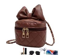 zwxqe Bolsos de cubo para mujer, bolso para mujer | 2023 Buckets Fashion Bow Bags Small Basket Beach Purse Zipper Small Square Hand Bag, Brown, Refer to description