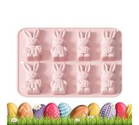 zwxqe Bunny Easter Silicone Molds, Flexible Easter Silicone Molds, Heat Resistant Easy Release Moulds for Cake Ice Soap Candle Cookie Postre Candy Crafts Holiday Party Projects