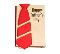 zwxqe Caja de tarjetas para el día del padre | Estuche para múltiples tarjetas | Soporte de madera para el día del padre | Organizador de tarjetas para el día del padre, organizador de tarjetas de