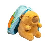 zwxqe Capybara Plush Moll, muñeca rellena | Dibujos Animados Capybara | Cojín de sofá Suave, 18 cm/7.09 Pulgadas Figura Creativa de Animales para la decoración de la exhibición en el hogar