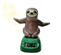 zwxqe Car Dashboard Accessories, Solar Swinging Sloth Figurines, Car Ornaments, Creative Automobile Interior, Fun Decorative Display for Men Women Vehicle Personalization and Style