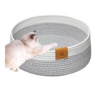 zwxqe Cat Bed, Scratch and Bite Resistant Cotton Rope Woven Cat Bed, Cat Scratching Board, Indoor Cats Scratcher Nest, Cotton Pet Sleeping Basket, Cat Scratcher Bed Mat, Rope Pet Basket for Sleeping
