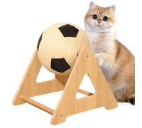 zwxqe Cat Scratching Ball, Interactive Solid Wood Scratcher, Reutilizable Kitten Ejercise Toy, Indoor Pet Entertainment Ball, 10,63 x 10,24 x 7,48 pulgadas Floor Game for Active Cats and Home Use