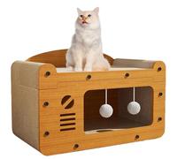 Zwxqe Cat Scratching Bed | Pet Kitten Scratching Board Lounge | Interactive Cat Toys Scratching Nest, interior Cat Scratching Post and Bed, Cat Scratcher Nest for Claw Grinding