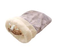 zwxqe Cat Sleeping Bag, Soft Plush Cat Bed, Warm Cat Sack Bed, Kitten Sleeping Bag, Puppy Cave Bed, Warm Plush Cat Bed, Pet Cave Sleeping Bag, Plush Cat Sack Bed, Cozy Cat Sleeping Cave