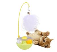 zwxqe Cat Toys for Kittens, Cat Ejercise Ball Teaser, Interactive Cat Toy for Indoor Use, Kitten Catnip Toys, Cat Roller Tracks with Balls, Pet Toys with Bells and Feathers, Indoor Cat Play Toys