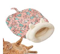 Zwxqe Cat Winter Sleeping Bag, Cozy Calming Cat Bed with Tail, Comfortable Pet Snuggle Sack for Indoor Cats Under 17,6 lbs, Soft Hideaway Bed for Winter Relajation