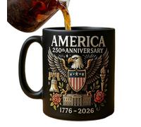 zwxqe Ceramic Mug - 11oz Coffee Cup for Patriotic Collectors, Multifunctional Hot Drinkware with Comfortable Handle, Tea Travel Cup for Adults Men Women, 3.54x3.94x3.15 Inches