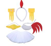 zwxqe Chicken Animal Costume, Chick Kids Costume for Easter, Animal Headband and Tail Set, Fun Ears Accessories for Halloween and Christmas, Creative Dress-Up