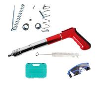 zwxqe Clavadora de aire, pistolas de uñas NI, clavadora de aire manual para paredes de cemento, máquina de uñas con 100 clavos, herramienta de fijación de 5 engranajes para hormigón, paredes de