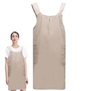 Zwxqe Crossed Aprons for Women with Pockets, Kitchen Cooking Apron with Pockets, Breathable Crafting Smock, Durable Baking and Outdoor Gardening for Artists and Projects, caqui, Se référer au