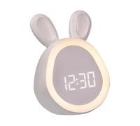 zwxqe Cute Alarm Clock for Kids, Bunny Digital Alarm Clocks, USB Charging Alarm Clock, Desk Alarm Clock with Bunny Ears, Children's Bedside Clock, Night Light Alarm Clock