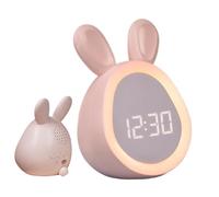 zwxqe Cute Alarm Clock for Kids, Bunny Digital Alarm Clocks, USB Charging Alarm Clock, Desk Alarm Clock with Bunny Ears, Children's Bedside Clock, Night Light Alarm Clock